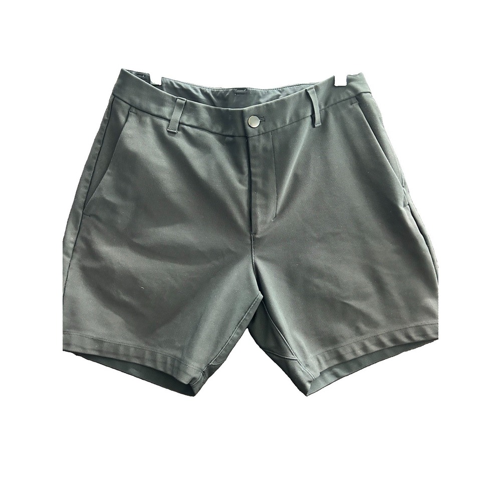 Lululemon Men's Black Patterned Chino Shorts , Stretch, 32in (7in Inseam)